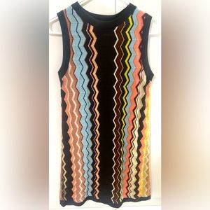 Missoni for Target Women's Stripped MultiColor Knitted Sleeveless Tank Dress